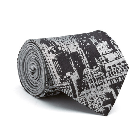 City Silk Tie // Black + Grey