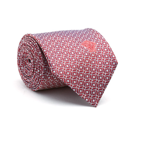 Cubism Silk Tie // Red