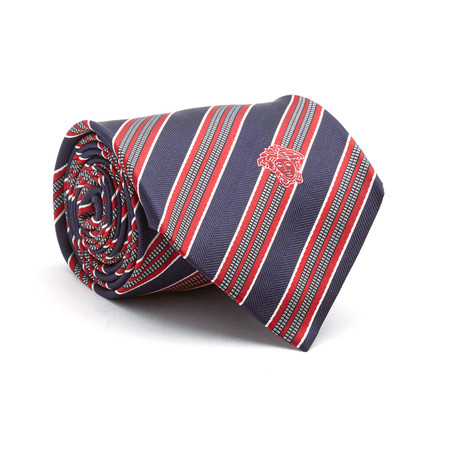 Stripes Silk Tie // Navy + Red