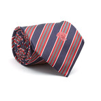 Stripes Silk Tie // Navy + Red