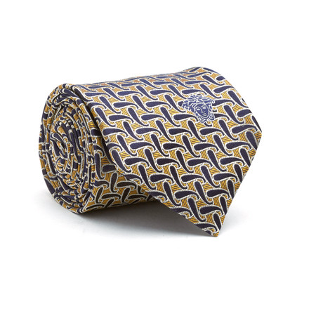 Tear Drops Silk Tie // Yellow + Black