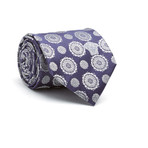 Versace // Floral Silk Tie // Navy + Blue