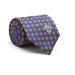 Floral Silk Tie // Blue + Yellow