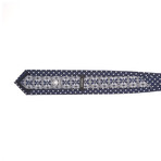 Versace // Mini Dots Silk Tie // Navy + White