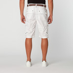 Rip Stop Cargo Short // White (32)