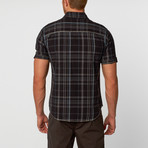 Short Sleeve Shirt // Black + Blue Plaid (XL)