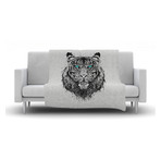 Tiger Gaze Fleece Blanket (50" x 60")