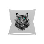 Tiger Gaze Throw Pillow (18" x 18")