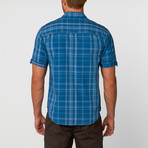 Short Sleeve Shirt  // Blue Plaid (L)