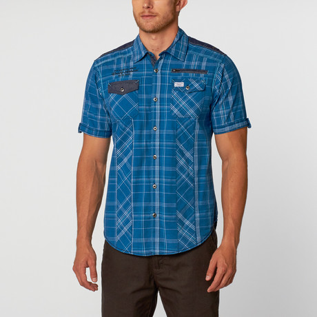 Short Sleeve Shirt  // Blue Plaid (S)