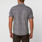 Short Sleeve Shirt // Grey + Blue Plaid (XL)