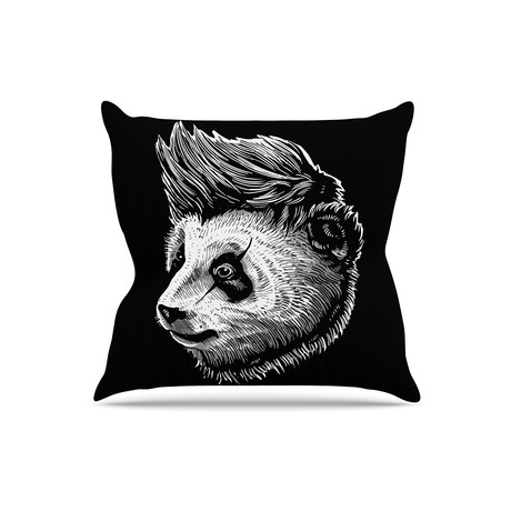 Funky Panda Throw Pillow (18" x 18")