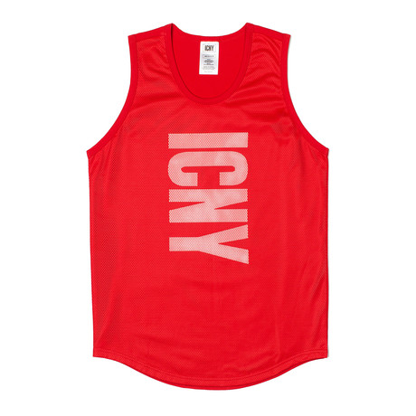 Mesh Overlay Tank // Red (S)