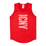 Mesh Overlay Tank // Red (S)