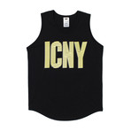 Wave Logo Tank // Black (S)