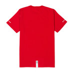 Wave Logo Tee // Red (S)