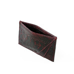 Slant Card Case // Shin Leather (Black Cherry)