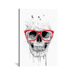 Skull With Red Glasses (18"W x 26"H x 0.75"D)