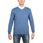 V-Neck Sweater // Light Blue (2XL)