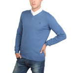 V-Neck Sweater // Light Blue (XL)