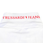 Trussardi // Long Sleeve Polo // White (2XL)