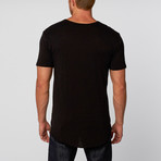 Rodeo Triangle Color Block Tee // Black + Grey (S)