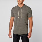 The Neighbor Short-Sleeve Hoodie // Grey (S)