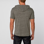 The Neighbor Short-Sleeve Hoodie // Grey (S)