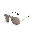 Caleb Sunglasses // Silver + Red Trim