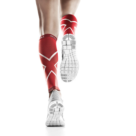 Compression Calf Sleeves // Red + Red (XS)