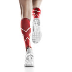 Compression Calf Sleeves // Red + Red (L)