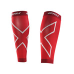 Compression Calf Sleeves // Red + Red (M)