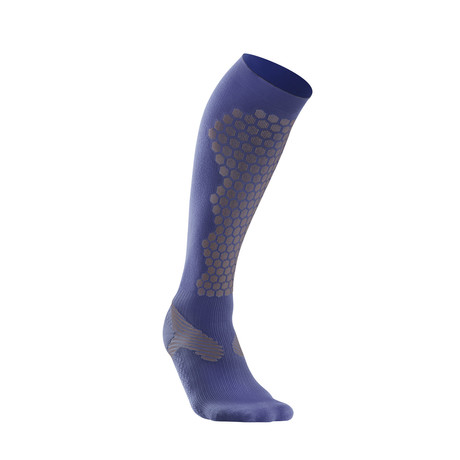 Elite Compression Alpine Socks // Blue + Grey (S)