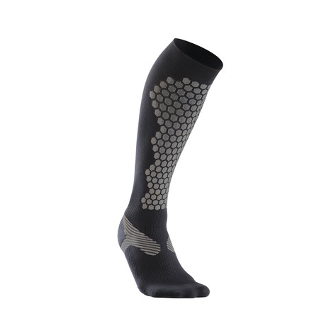 Elite Compression Alpine Socks // Black + Grey (S)