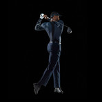 Elite Golf Long Sleeve Compression Top // Black + Black (L)
