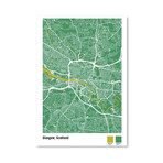 Glasgow Street Map (16"W x 20"H x 1.5"D)