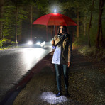 Umbrella + Flashlight // Red