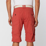 Belted Cargo Short // Red (30)