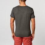 Contrast Stitched Henley // Charcoal (XL)