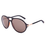 Tom Ford // Jasper Oval Sunglasses // Black Havana Frame + Roviex Lens