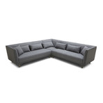 Divani Casa Conway Modern Grey Fabric Sectional Sofa