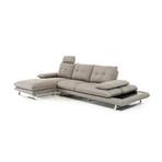 Divani Casa Porter Modern Grey Fabric Sectional Sofa (Left Facing)