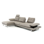 Divani Casa Porter Modern Grey Fabric Sectional Sofa (Left Facing)