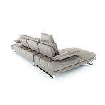 Divani Casa Porter Modern Grey Fabric Sectional Sofa (Left Facing)