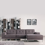 Divani Casa Forli Modern Fabric Sectional Sofa // Right Facing Chaise