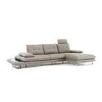 Divani Casa Porter Modern Grey Fabric Sectional Sofa (Left Facing)