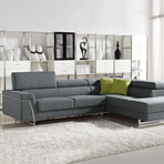 Divani Casa Darby Modern Fabric Sectional Sofa Set