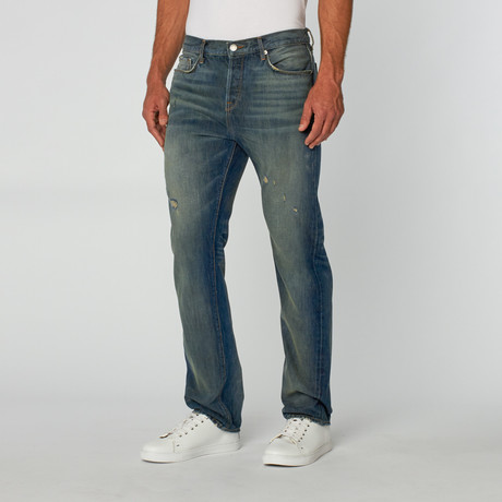 Diamond Supply Co. // Distressed Relax Fit Jean // Blue (32WX32L)