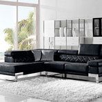 Divani Casa Arden Modern Fabric Sectional Sofa