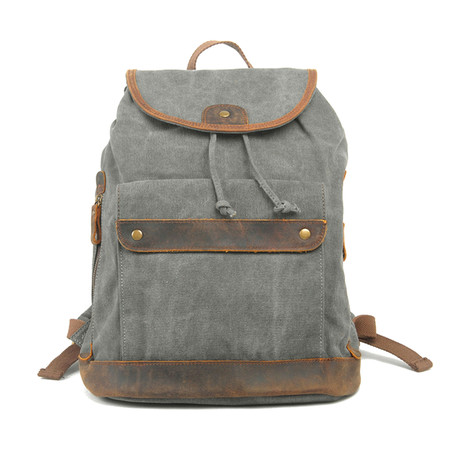 Canvas School Bag // Grey